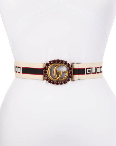 gucci crystal belt elastic|gucci belt transparent.